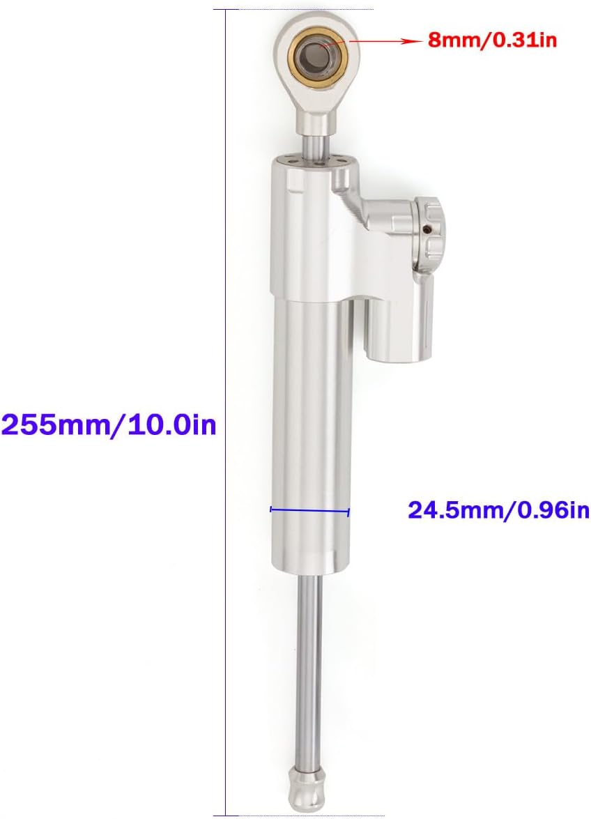 Motorcycle Adjustable Steering Damper Stabilizer Buffer Control Bar With Mounting Bracket Kit Compatible with Z650 2017 2018