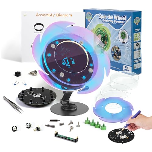 STEM Science Building Kit for Kids–Electronic Spin The Wheel–Easy DIY