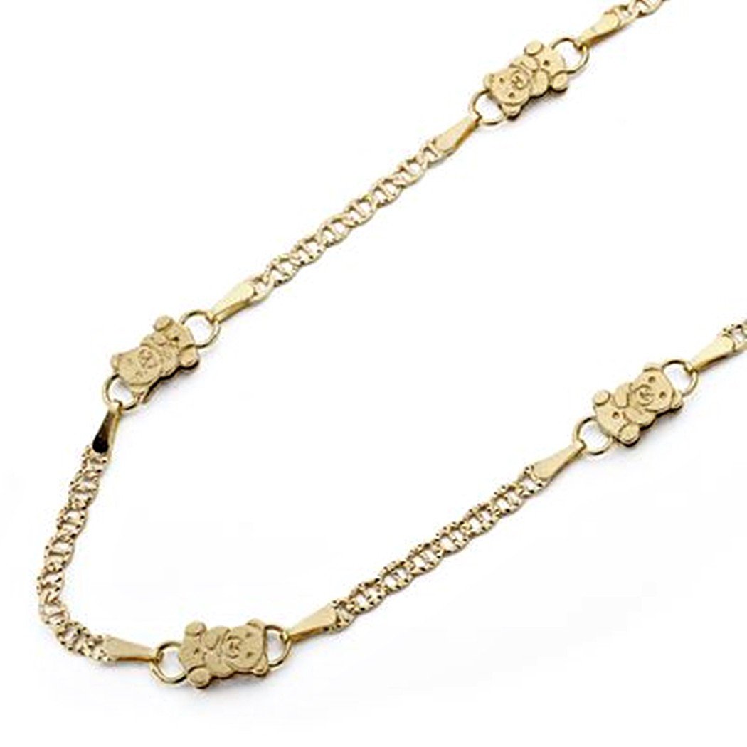 Gargantilla oro 18k ositos 45cm. [AA0021]