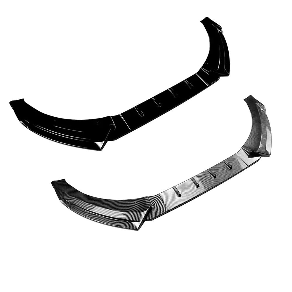 Dolny rozdzielacz dyfuzor Spoiler czarny błyszczący zestawy karoseryjne Tuning zderzak przedni Canard warga wykończenia kompatybilny dla Audi A3 8P S-Line FL 2008-2013(Carbon Look)