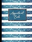  Appointment Book: Blue Sparkle Hairstylist, Salon, Nail Technicians, Facialist Undated Daily Planner 15 Minute Increments