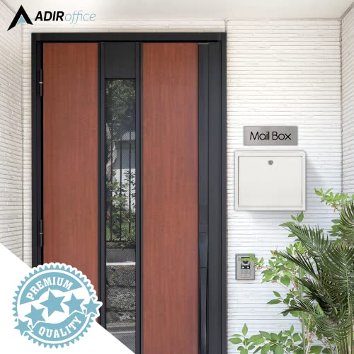 Adiroffice Multi Purpose Mail Box With Lock - Heavy Duty Drop Box - Commercial Suggestion Box -Wall Mountable Safe And Secure Ballot Box - 3" X 10" X 12" -White #TOP2