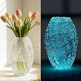Décoration parfaite : ce vase en verre transparent pour tulipes, roses, herbe de la pampa, orchidées, fleurs artificielles est adapté à différentes occasions, y compris la décoration des salons, des arrangements floraux, des bureaux et comme cadeau. Le vase à fleurs en verre cannelé convient à un usage quotidien et peut être utilisé comme décoration de table sur les tables basses, les salles à manger, au-dessus des cheminées, dans les salles de bains, les chambres, les buanderies et les salons.