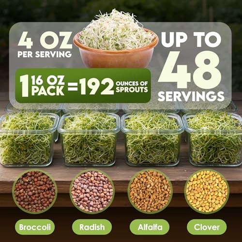 image for Nature Jims Sprouts Organic Salad Mix – Non-GMO Microgreen Seeds for