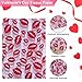 AORZIT Valentines Day Tissue Paper Bulk 80 Sheets Assorted 5 Designs Red Pink Heart Lip Love You Pattern Wrapping Tissue Paper Bulk for Gift Bags Mother's Day Birthday Wedding Decor
