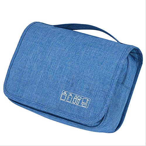 Preisvergleich Produktbild ASASX KosmetiktascheNeue Männer und Frauen wasserdichte Doppelschicht Travel Makeup Kit Damen tragbare Kosmetiktasche Kosmetiktasche Beauty Bag Aufbewahrungstasche B-Blau