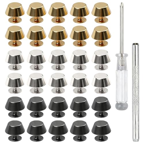 Handbag Purse Feet - 32 PCS Handbag Nailhead Brass Studs