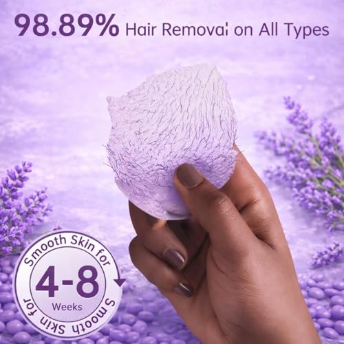 Image of Brazilian Stripless Painless Hair Removal Wax For Men & Women| Quick & Easy Tan Removal Waxing For Face, Armpit & Bikini Areas Wax Beans 100gm, Wax For Women (Wax, Waxing Combo)