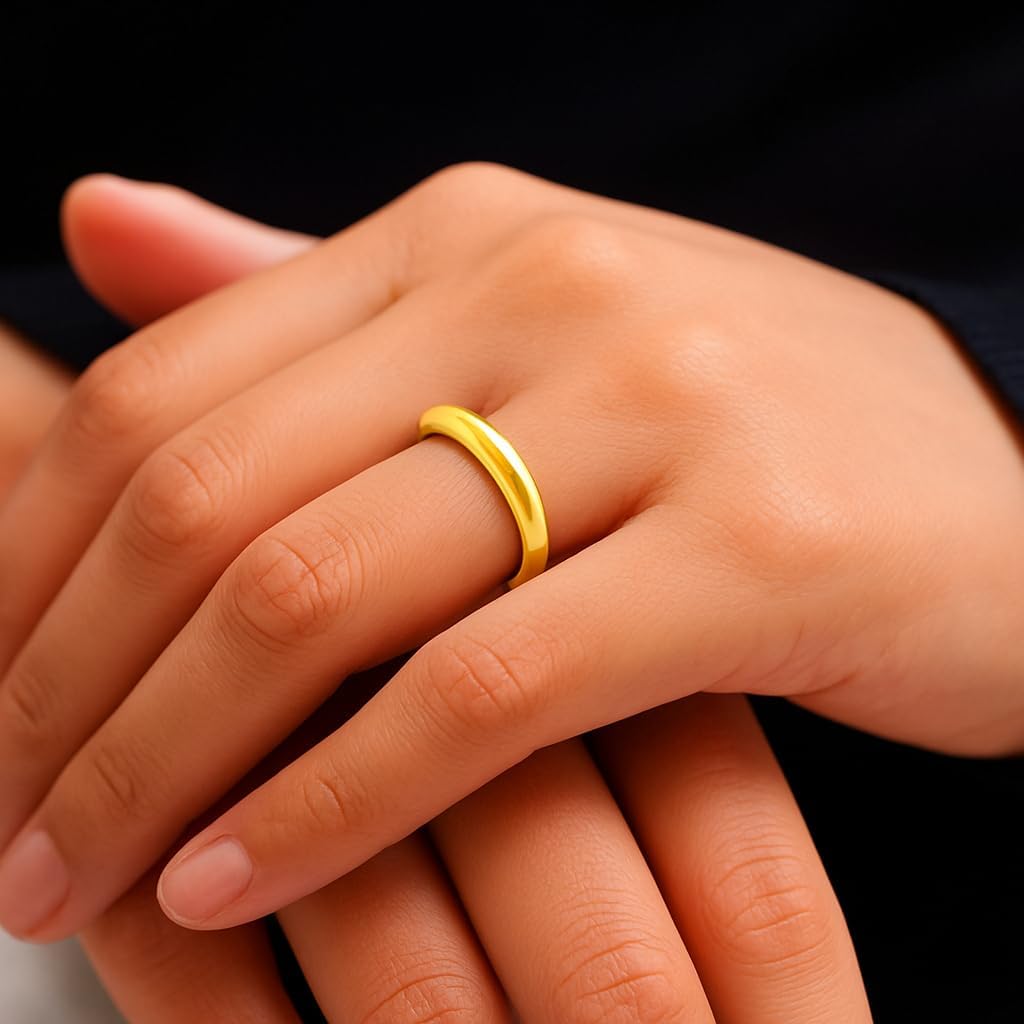 10K Gold Wedding Band Rings for Men & Women – 3MM 4MM 5MM 6MM Plain Gold Bands – Yellow & White Gold – Classic Comfort Fit Unisex Rings - Image 4