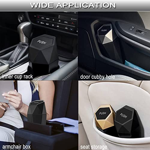 Image of Car Trash Can,Interior Automotive Accessories,Mini Garbage Bin with Lid,Leakproof Vehicle Trash Bin,Used in Automotive Car Home Office Kitchen Bedroom(2 Packs,Red)