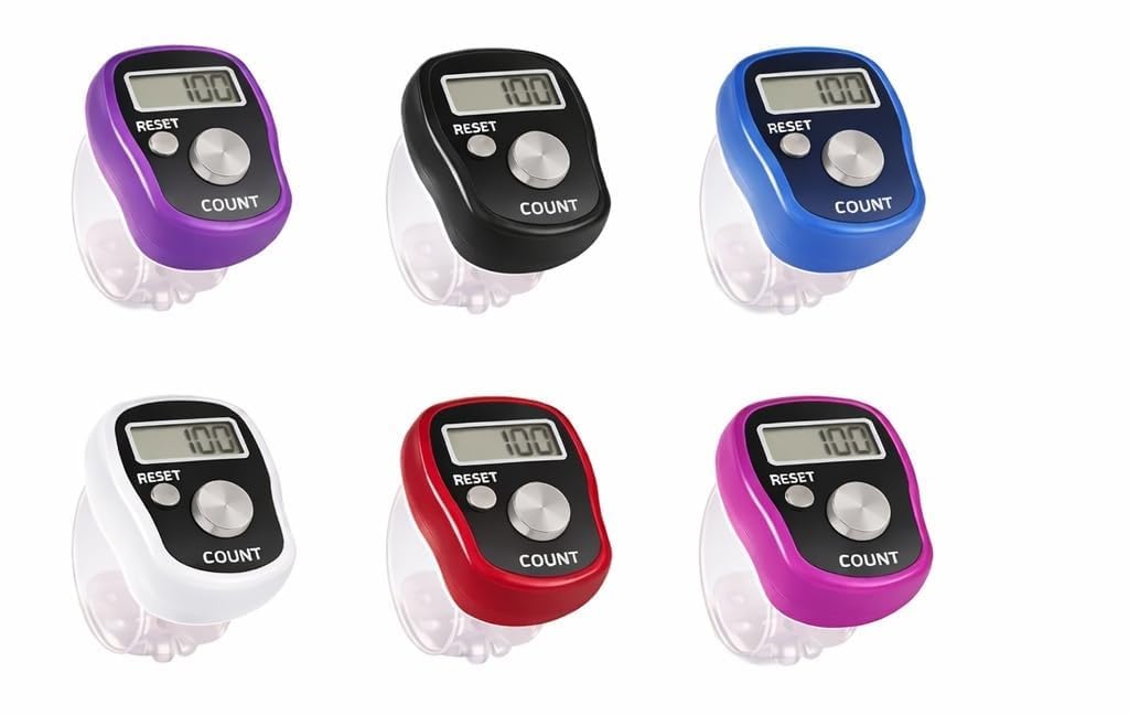 6 pcs - Electronic Finger Counter, 5-Digit Number Count Clicker Mini LCD Digital Display Hand Tally Counter, Resettable Counters Clickers for Knitting, Crochet, Coaching, Lap, Golf, Toddler (Pack 6)-image-42