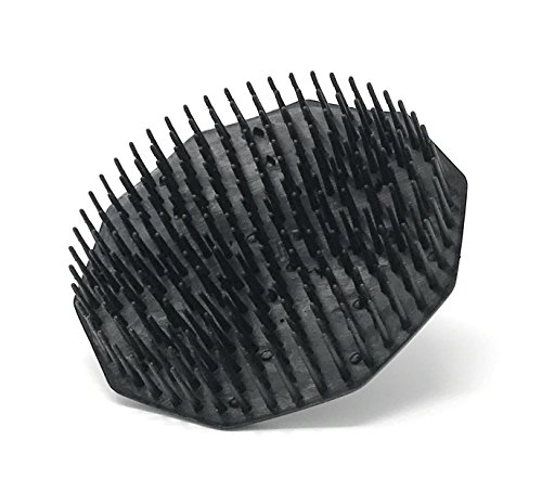 Bar5F Scalp Shampoo Brush, Black Plastic Bristles With Finger Ring