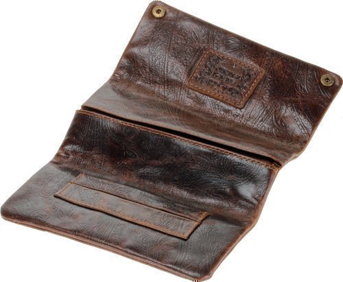 kavatza tobacco pouch Original Kavatza Tobacco Pouch Ethnic In Antique Brown Leather Appliqué