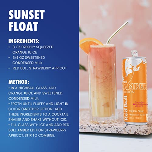 Red Bull Amber Edition Strawberry Apricot Energy Drink, 8.4 Fl Oz, 24 Cans #TOP6