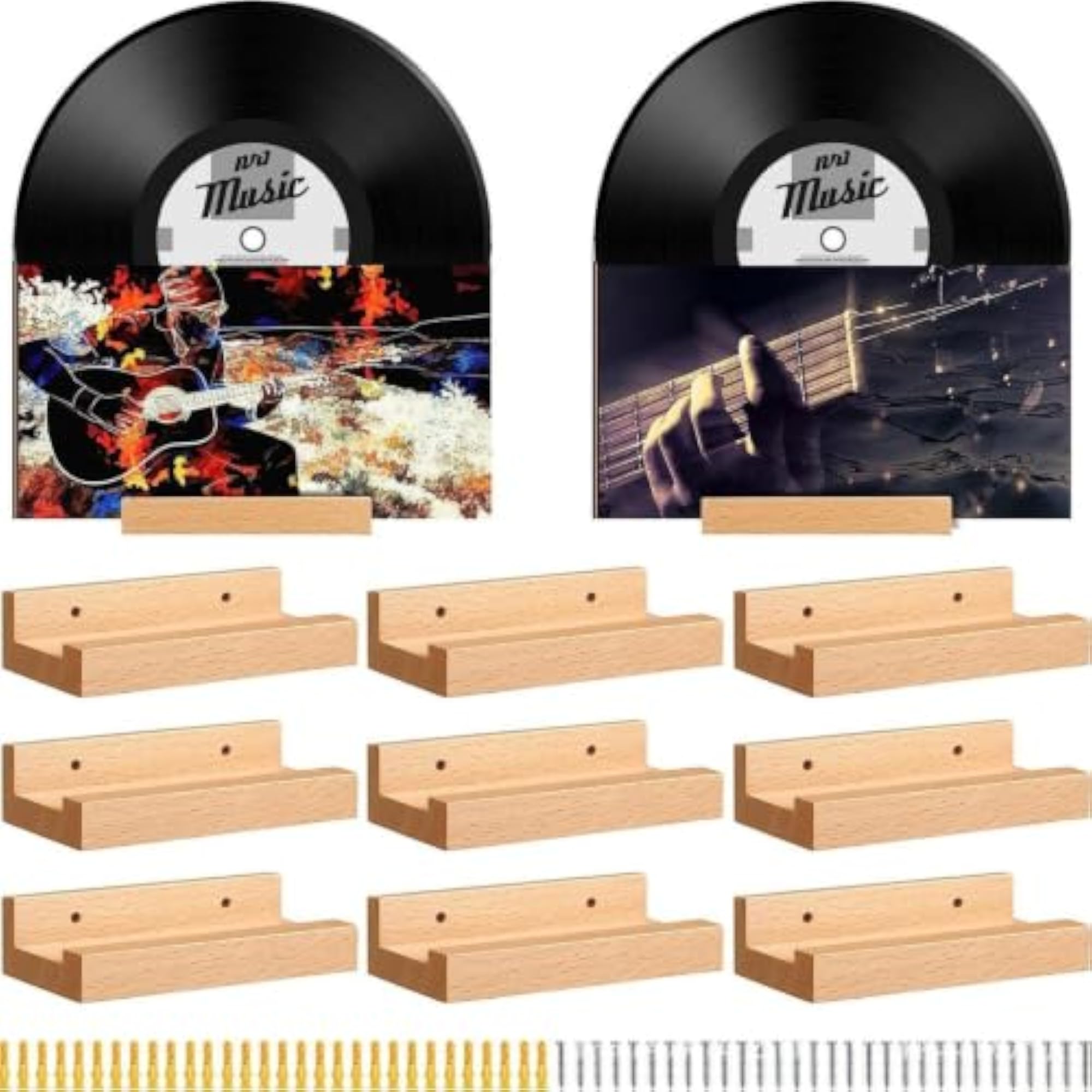 Space-Saving Vinyl Disc Wall Mount Holder