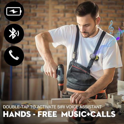 Image of Mini Bluetooth Speaker, Clip-On Portable with Mic, Yellow | Wearable Clip-On Portable Speaker with Built-in Mics Hands-Free Music and Calls 15H Playtime for Hiking /Biking /Outdoors /