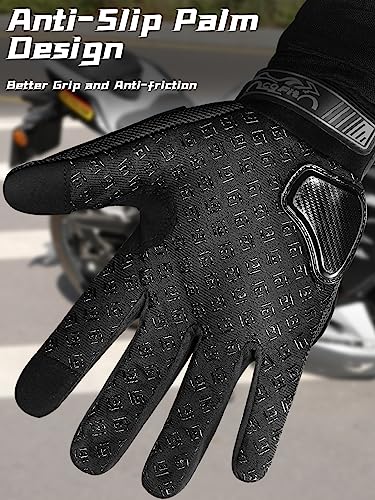 Foto von COFIT Motorradhandschuh für Damen und Herren, Atmungsaktive Mesh Motorradhandschuhe mit Hard Knuckle und Touchscreen für BMX, ATV, MTB-Fahren, Straßenrennen, Radfahren und Fahrrad