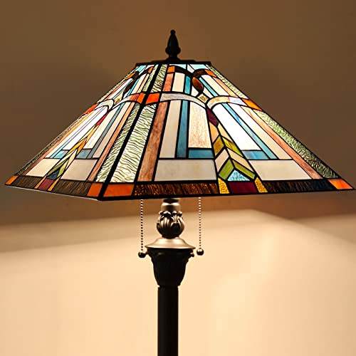COTOSS Tiffany Mission Glass Floor Lamp