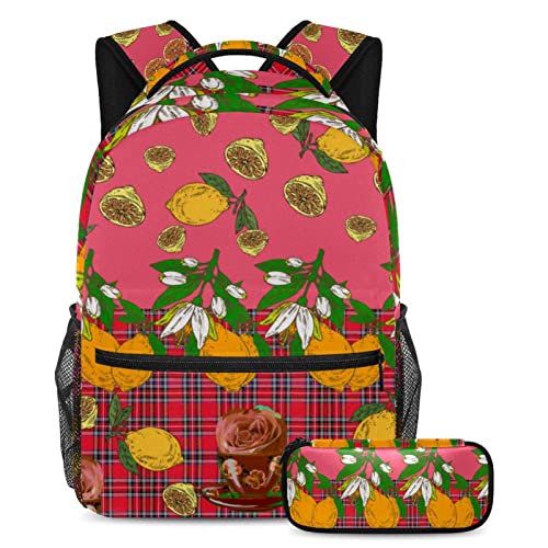 Sac à dos de voyage avec trousse cœur pour fille et garçon