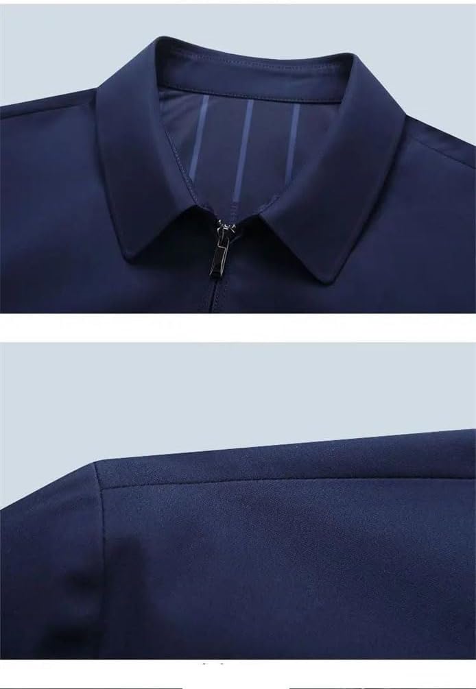 Men's Thin Lapel Jacket Loose Fit Spring Autumn Casual Business Work Top