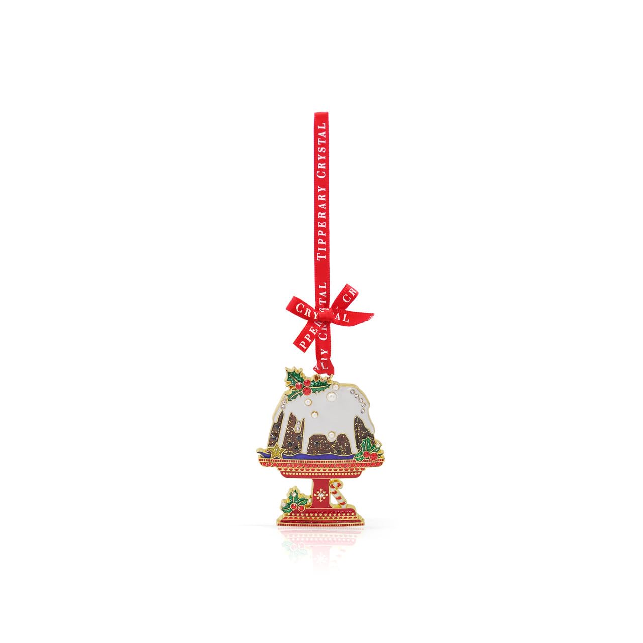 Tipperary Crystal Christmas Tree Decoration, Luxury Hanging Ornament – Perfect for Holiday Décor & Gifting, Christmas Pudding Sparkle Decoration