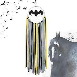 LOMOHOO Large Dream Catcher Bat Dreamcatchers Kids Wall Decor Baby Nursery Decoration Handmade Dream Catcher Home Decor Room Ornament Crafts Gift (Yellow)