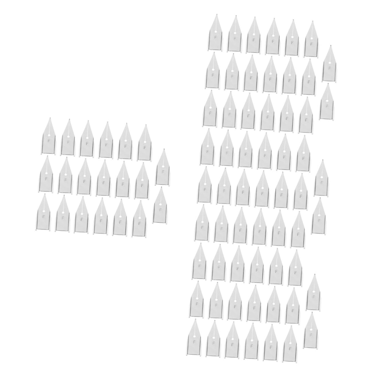 ARTIBETTER 4sets Replacement Flex for Calligraphy Pens Fountain Pen Tips Nibs Metal 20pcs*4
