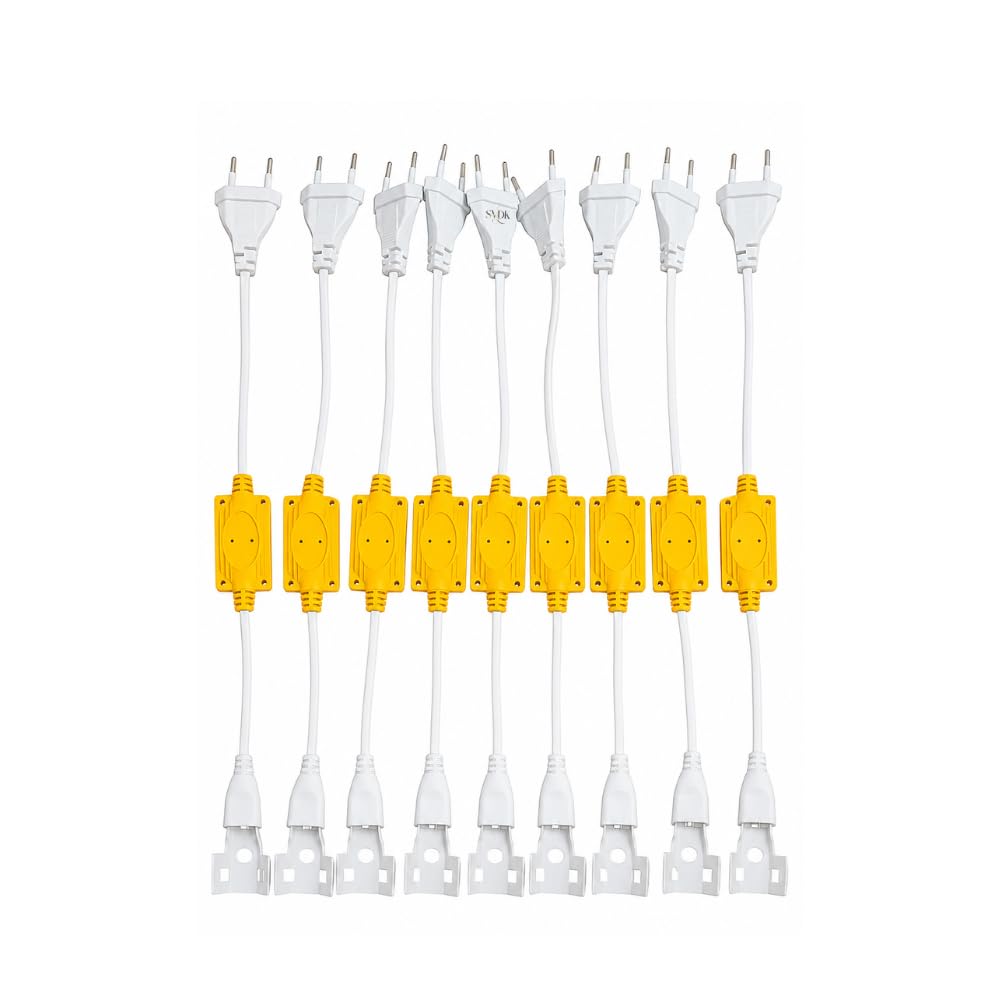 LED Rope Light Adapter Connector Cable Compatible with SMD 2835 Rope Lights 120 LED/m | 2-Pin Wireless Plug Connector | Waterproof Durable Power Connector (Pack of 2)-image-6