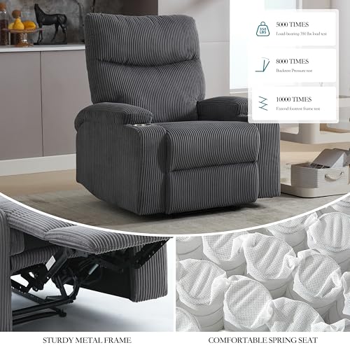 Sillón reclinable manual Gris oscuro miniatura 5