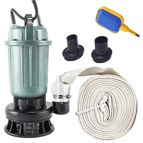 1HP Submersible Sewage Pump,220V-240V 4000GPH Sump Pump Dirty Clean Water Pump with Float Switch,2pc NPT connectors,for Pools,Garden,Pond,Irrigation,Flooded Areas
