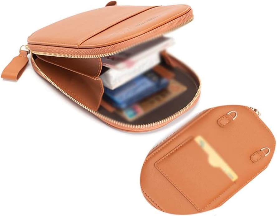 HBJWOV Leather Messenger Bag For Women Phone Wallet Small Crossbody Shoulder Purse Card Holder Pocket