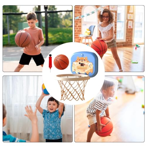 Mini cesta de baloncesto anticaídas con tablero interactivo para evitar el sedentarismo 4
