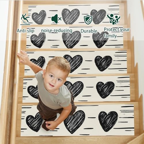 Tapis d'escalier antidérapants réutilisables de qualité durable