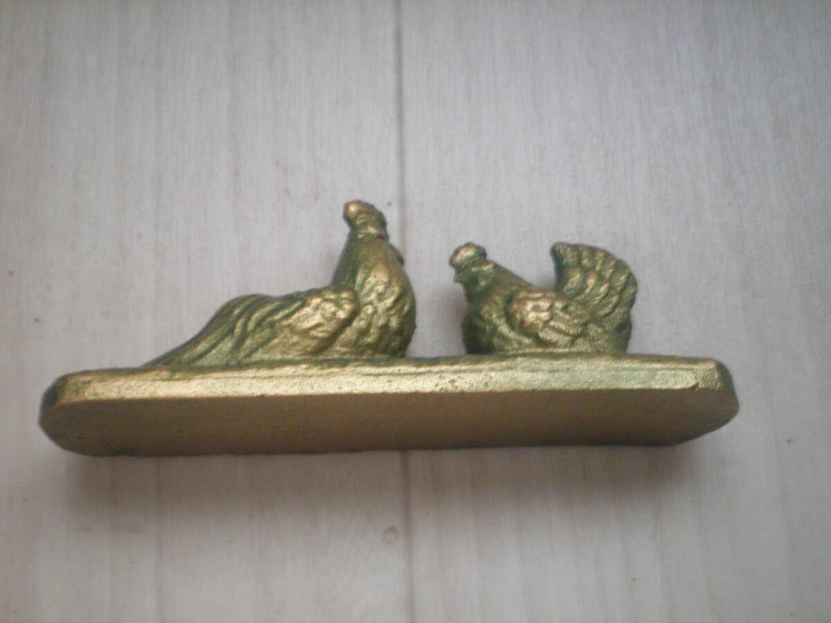 鋳物製 筆皿 文鎮酉 長い間ディスプレイとして飾っていました文具 硬筆書写にいかがでしょうか