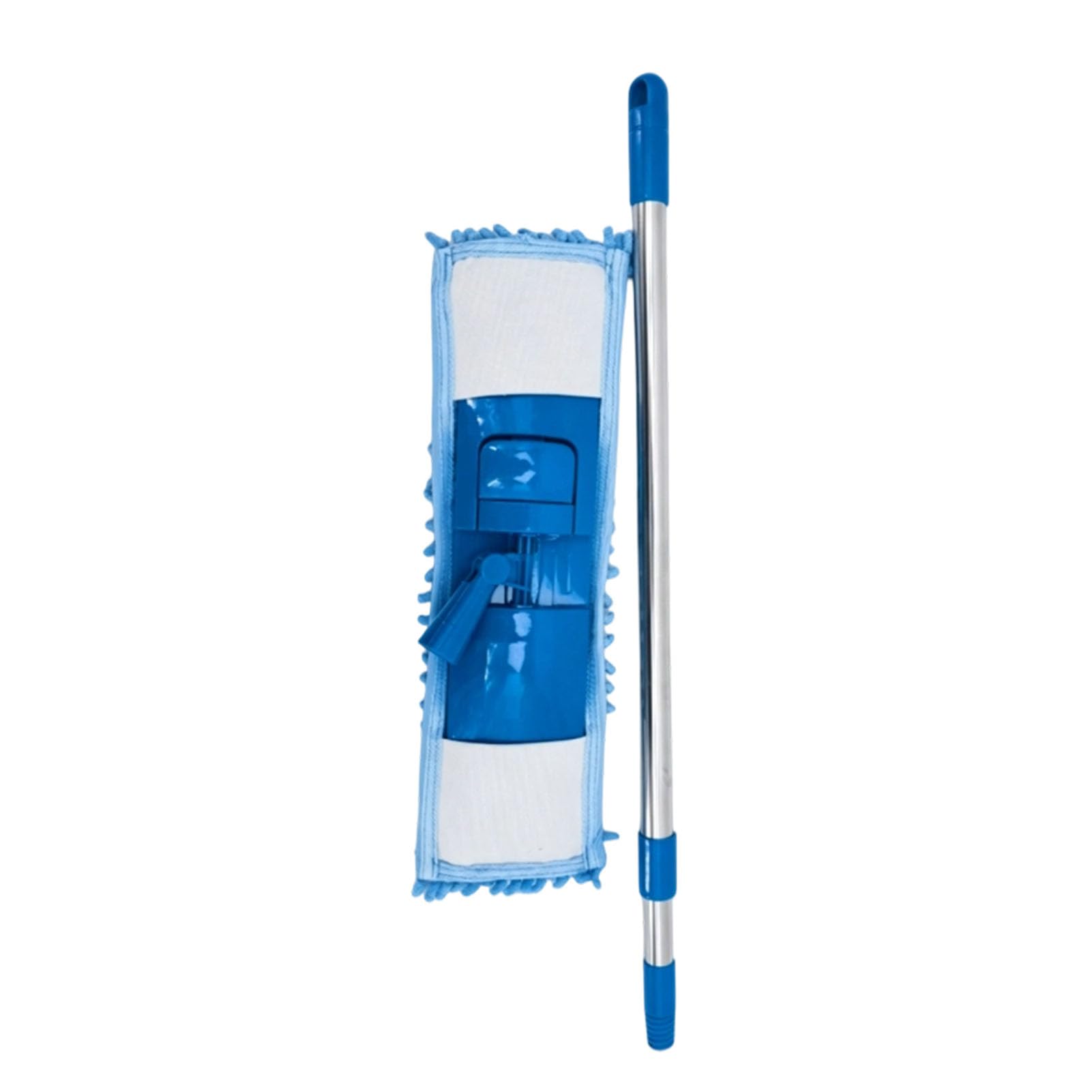 Trapeador Plano de Chenilla, Trapeador Húmedo Seco Desmontable y Lavable (Blue)