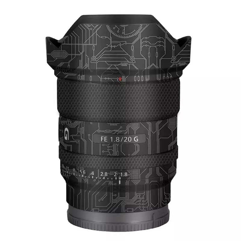 Autocollant Sony FE 20mm F1.8 G en vinyle de protection circuit titane