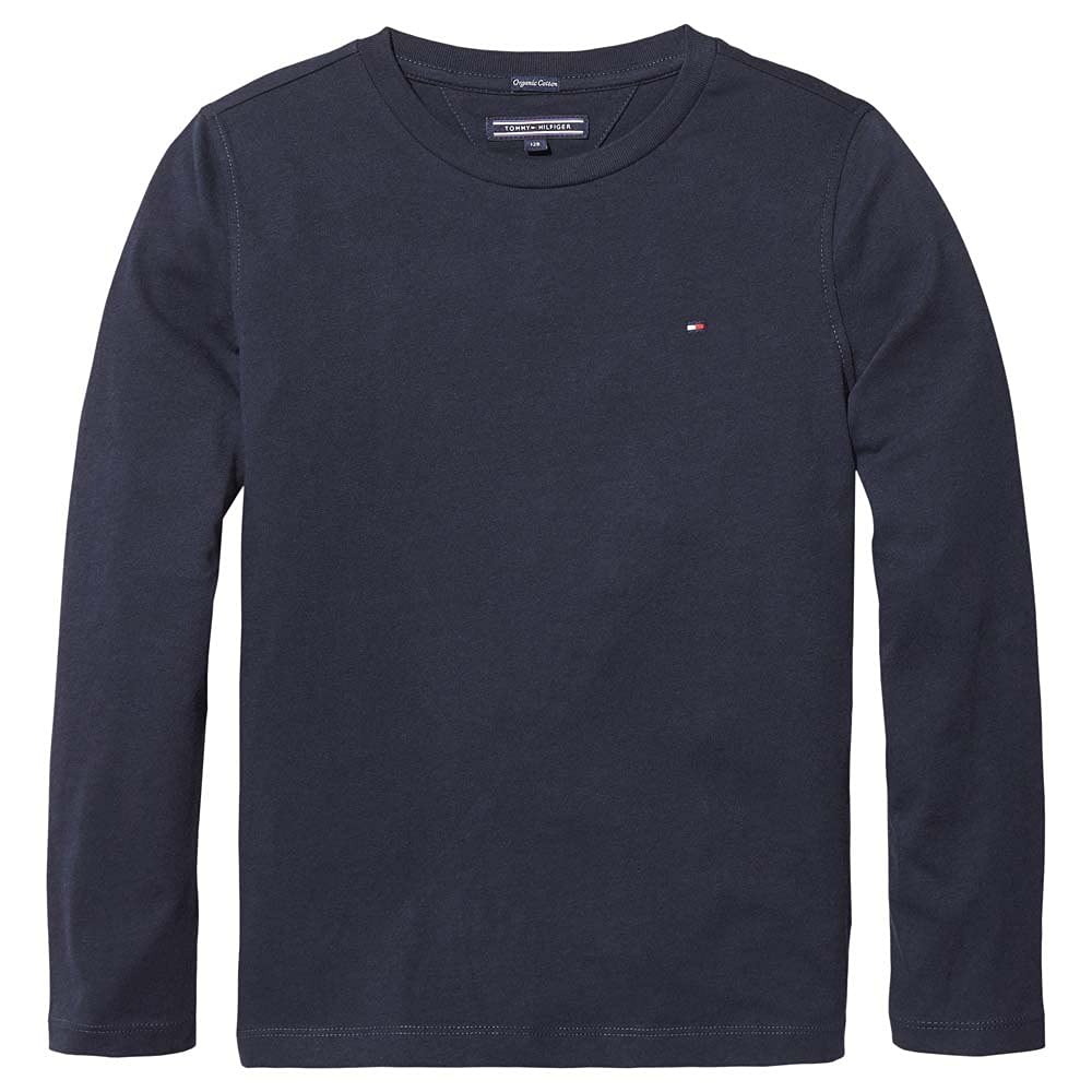 Tommy Hilfiger Boy's Boys Basic Cn Knit L/S Kb0kb04141 T-Shirt, Blue (Sky Captain), 104