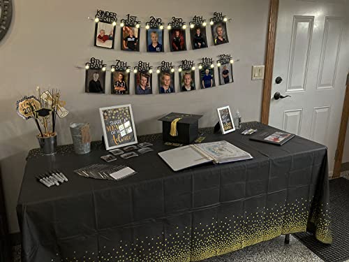 Image of Graduation Decorations Class of 2026 Photo Banner with LED String Light, 4x6 K-12 Graduation Party Photo Display Senior 2026 Decorations for High School 5th 8th Grad Party Supplies TD134