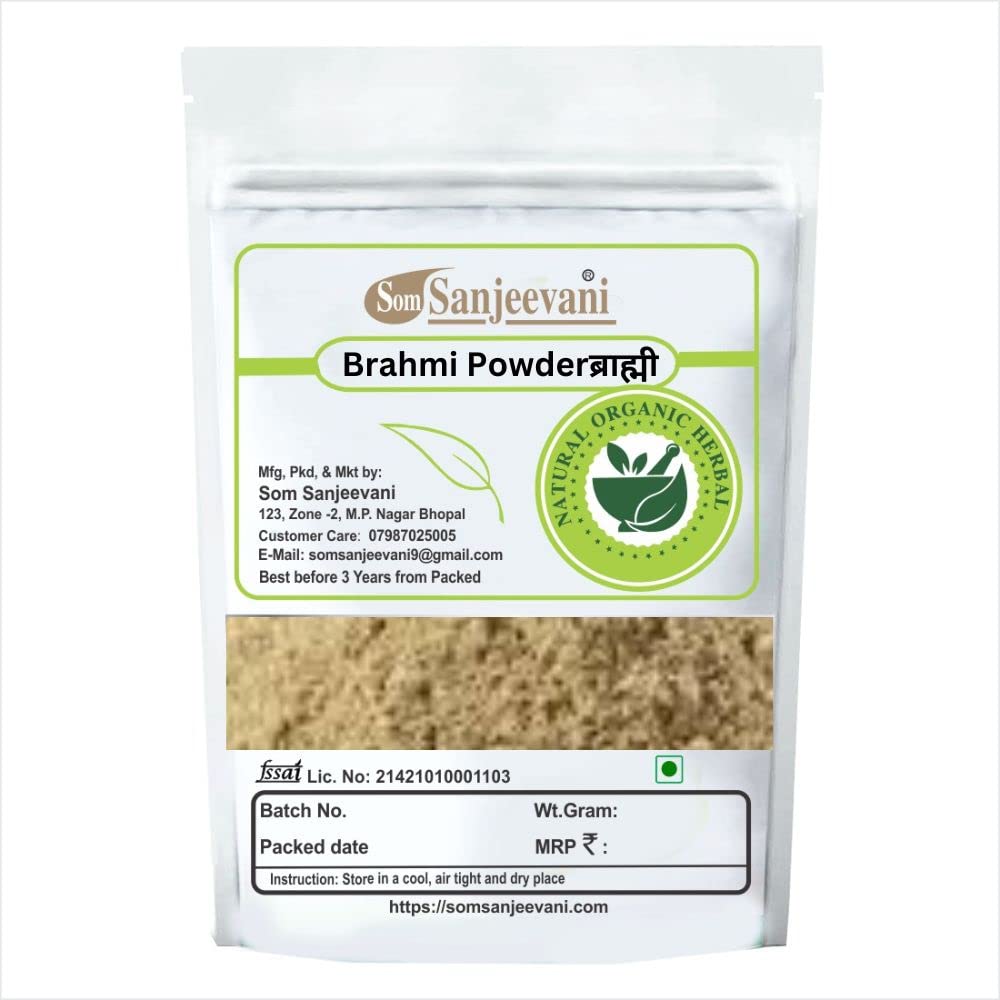 SOMSANJEEVANI BRAHMI POWDER Pure & Herbal And Herbs For Face Skin And Growth Each Pack 150g (Pack Of 1)