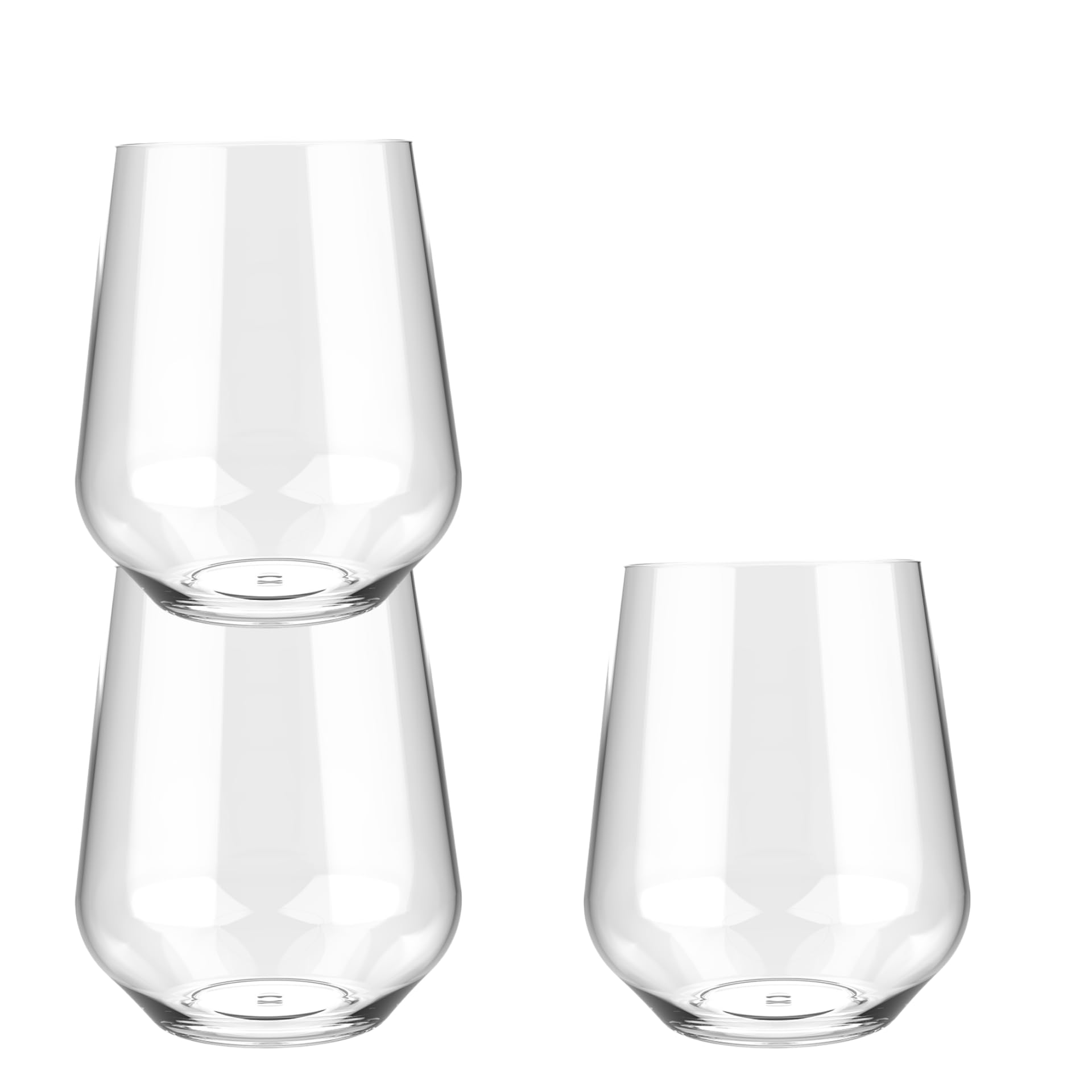 AIOS Lot de 6 verres à vin/eau incassables en Tritan sans BPA Capacité 390 ml
