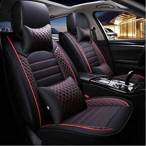 Pegasus Premium PU Leather Car Seat Cover for Mahindra XUV 700-7 Seater (Black-Red) (# Free Neck Pillow (Neckrest))