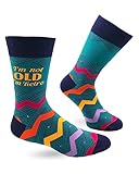 Fabdaz I'm Not Old I'm Retro Fun Socks for Men - Colorful Novelty Crew Length Classic Design