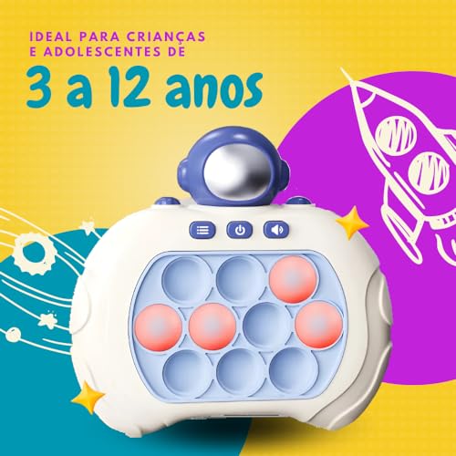 Pop It Eletrônico Fidget - Brinquedo de Apertar Anti Stress com Design de Bichinhos Urso! (CORES) (A