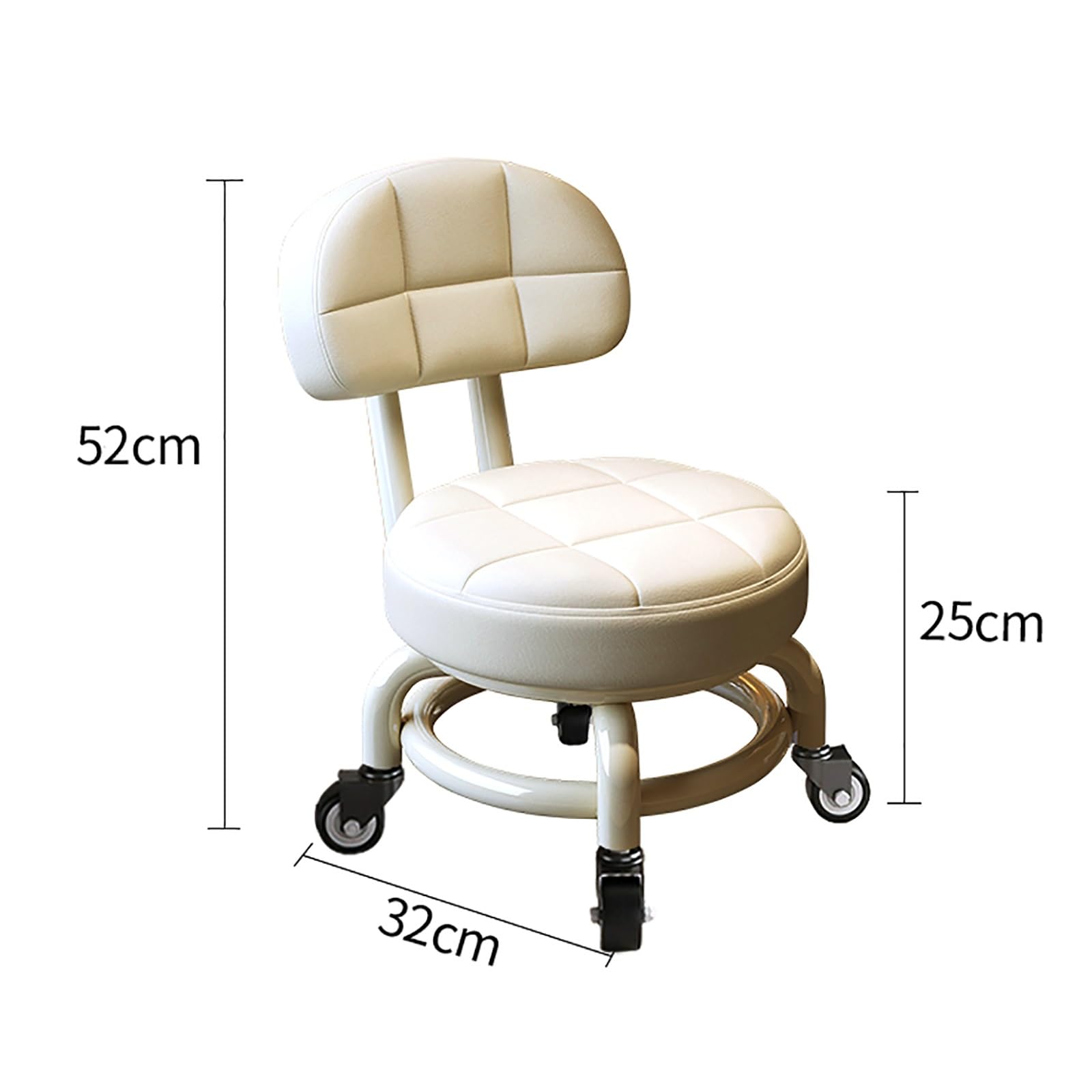 Robuster Kinderstuhl, stabile Kunstleder-Sitzfläche für Jungen und Mädchen, für drinnen und draußen, stilvolles weißes Design für Spielzimmer, Kindergärten und Gärten