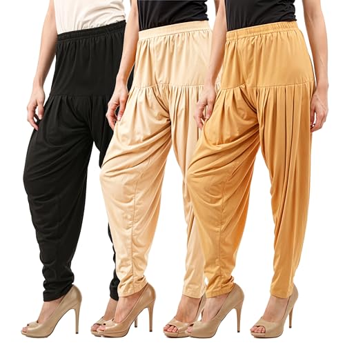 Image of Buy That Trendz Patiala Salwar for Women Relaxed Fit Viscose Patiyala Salwar Harem Bottom Pants