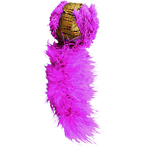 KONG - Cat Active Cork Ball - Cat Play Toy with Feathers - Available in Assorted Colours