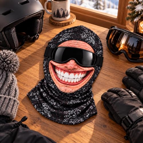Old Man Ski Mask Winter Funny 3D Printed Full Face Realistic Face Balaclava - image 4
