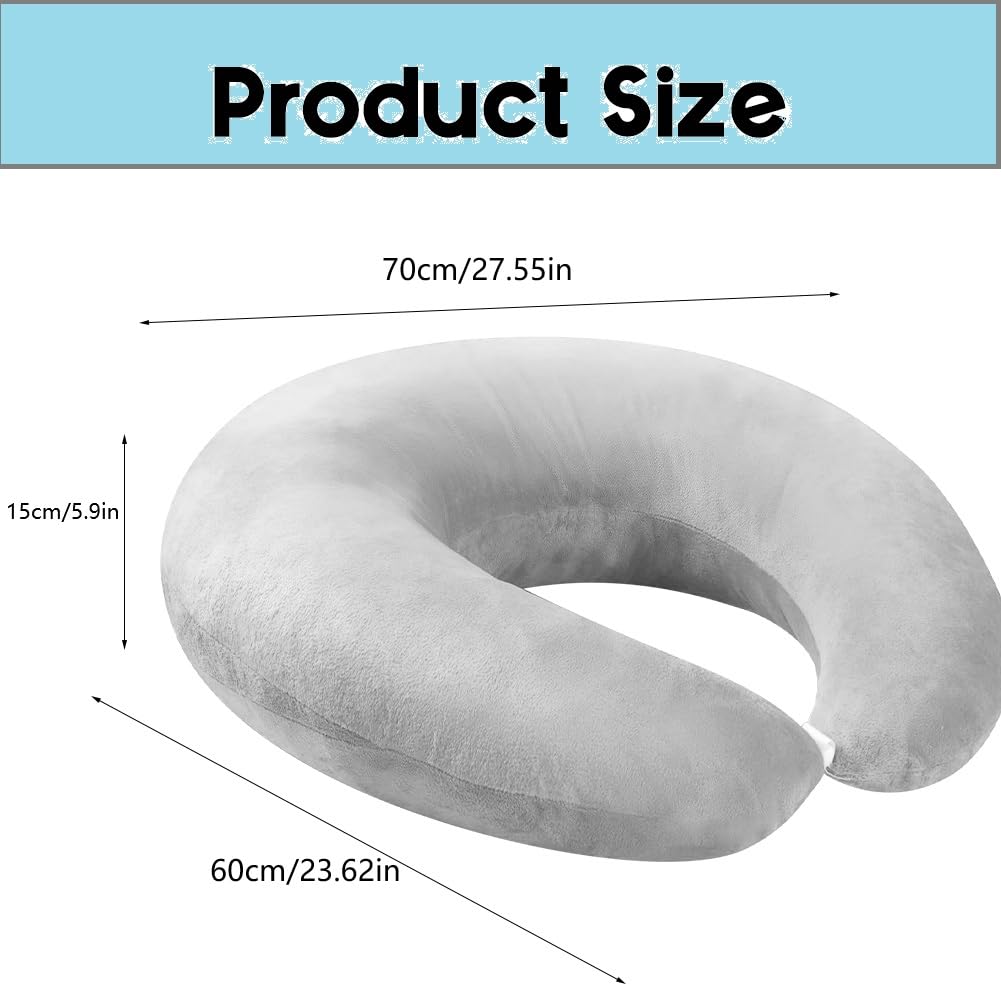Ergonomiczna poduszka Crealis, poduszka podpierająca, poduszka do szydełkowania, poduszka podpierająca, poduszka do gier, ergonomiczna, lekka, przenośna, łagodzi napięcia (kolor szary)