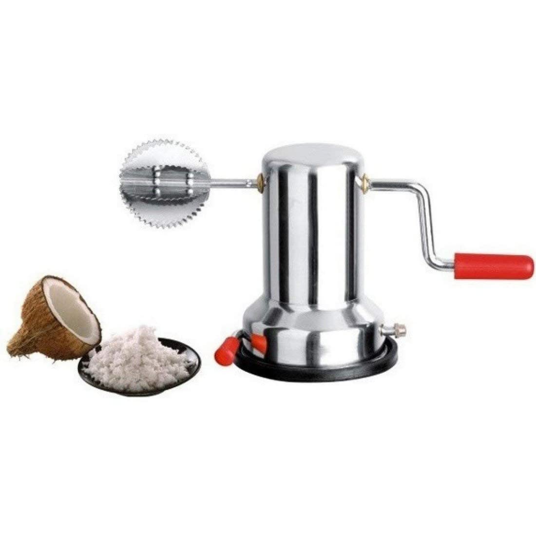 UGU ZONE Stainless Steel Coconut Scraper with Vacuum Base, Coconut Grater Machine, Coconut Crusher Manual Hand Roller, Coconut Chopper for Kitchen, Coconut Scrapper Tool 2