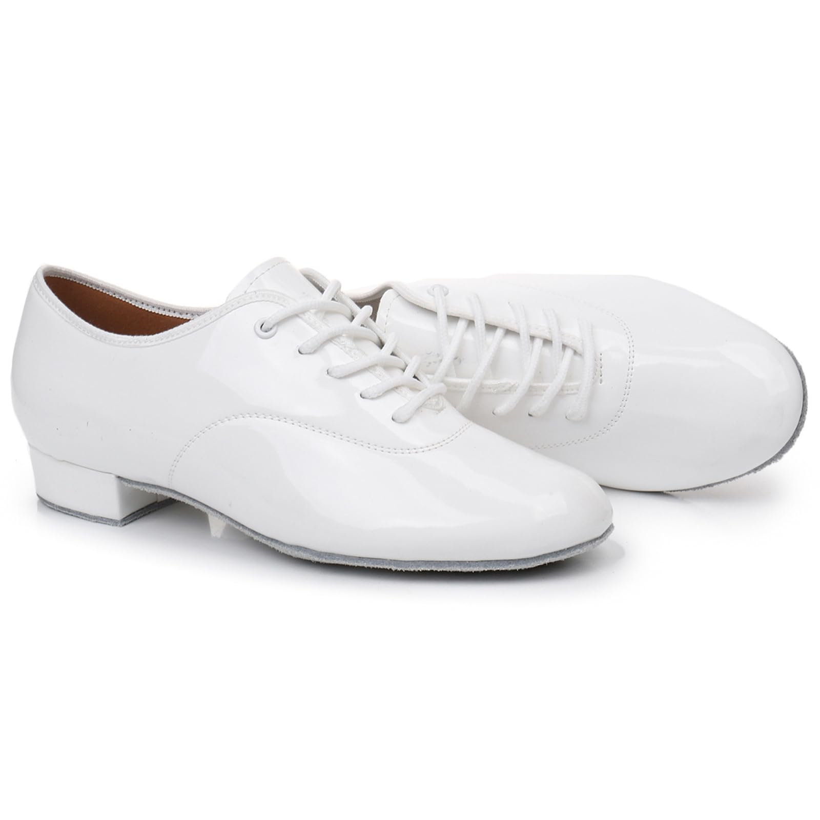 Chaussures De Danse Modernes Hommes Talons Bas Semelle Complète en Daim Chaussures À Lacets D'intérieur pour Salle De Bal Latine